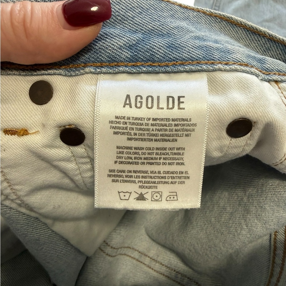 AGOLDE 90s Pinch Waist High Waist Straight Leg Jean size 25 inseam 30 inches - Picture 8 of 10